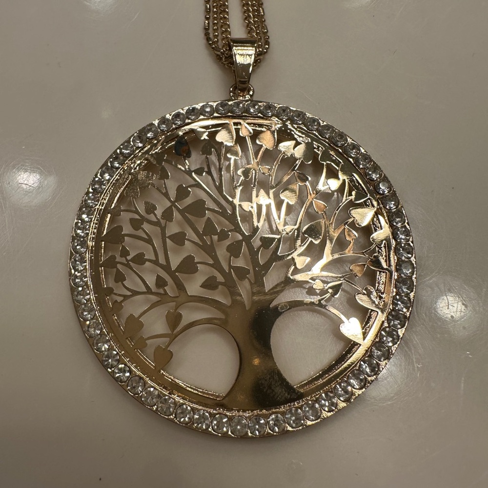 Pandora Gold and Silver Tree of Life Necklace-New Never Worn